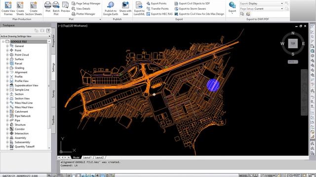 how to Export Civil 3D drawing to Google Earth смотреть онлайн