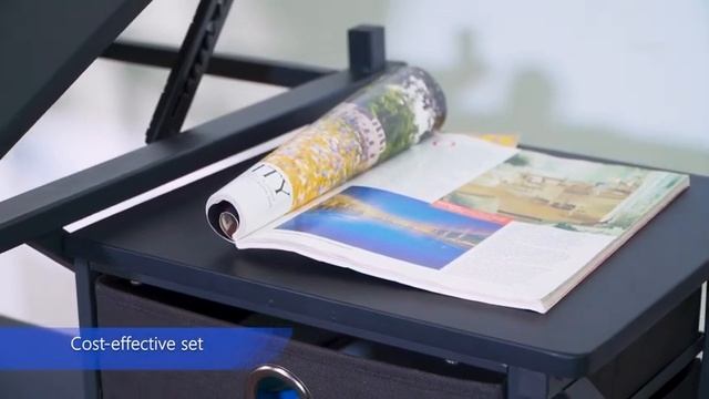 Стол для художественных и чертежных работ с тумбочкой и стулом SoulArt смотреть онлайн