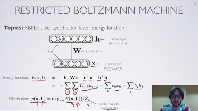 Neural networks [5.1] : Restricted Boltzmann machine - definition смотреть онлайн