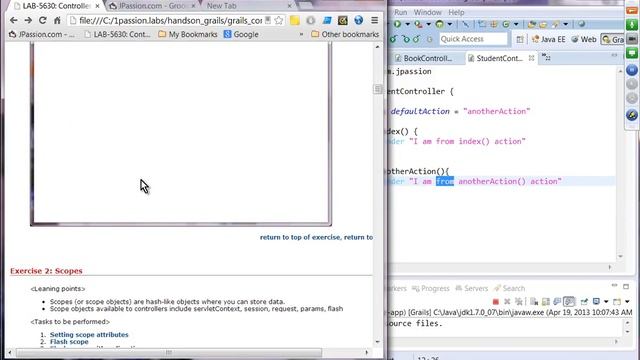 Grails Controller Part 1 (Topic #7: Groovy and Grails course from JPassion.com) смотреть онлайн