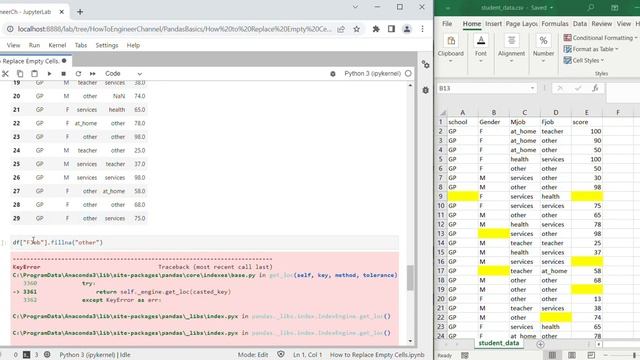 How to Replace Empty Cells using Pandas - Arabic смотреть онлайн