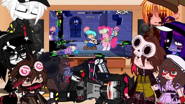 Creepypasta react to friday night funkin X Pibby conpect Vs twilight sparkle + subtitle (READ DEKS! смотреть онлайн