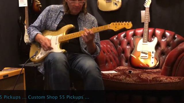 Fender Custom Shop 55' Stratocaster Relic Gold Sparkle 2 смотреть онлайн