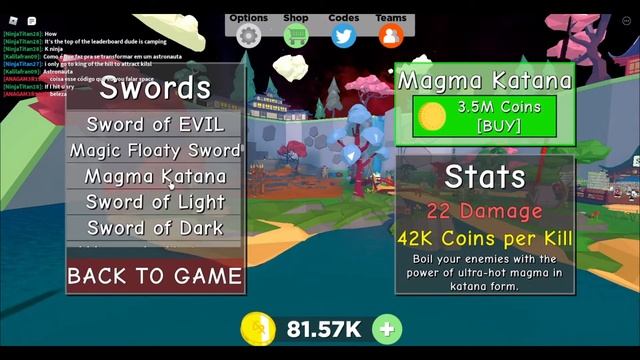 ROBLOX KATANA SIMULATOR CODES 2022 смотреть онлайн