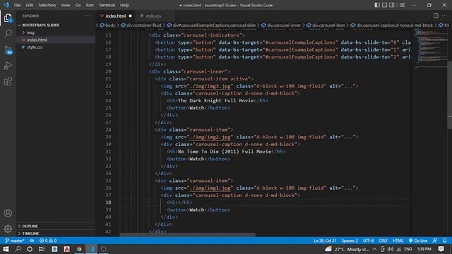 Carousel Auto Slider Bootstrap 5 |Auto Slider Carousel Tutorial |External CSS Style смотреть онлайн