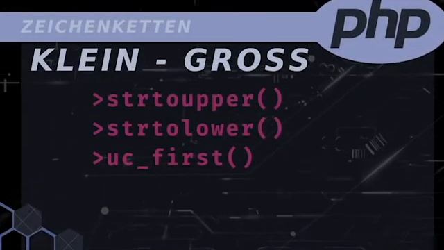 Zeichenketten - GROß- und KLEINSCHREIBUNG...stringgtolower, lcfirst [PHP Doku - Funktionsreferenz] смотреть онлайн