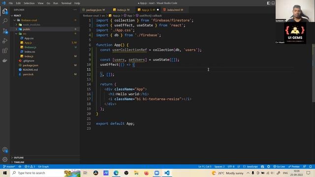 CRUD operations with React JS using Firebase in Tamil | ft UI Gems | FireStore смотреть онлайн