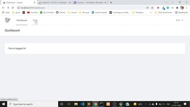 Inertiajs And Laravel Todo List | Inertiajs Tutorial | InertiaJs CRUD | InertiaJs Breeze In HINDI смотреть онлайн