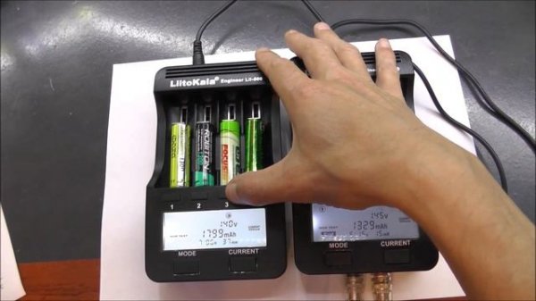 Сравнение и тест различных пальчиковых аккумуляторов, test size AA R6 LR6, Litokala Engineer Lii 50