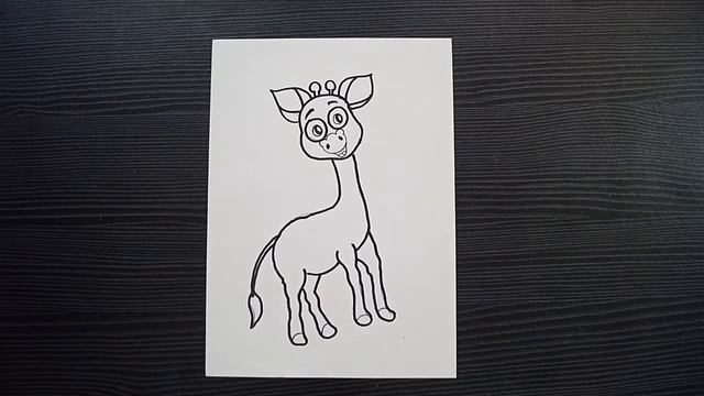 Giraffe Drawing || How To Draw Giraffe || Giraffe Drawing Easy || Drawing And Coloring For Kids смотреть онлайн