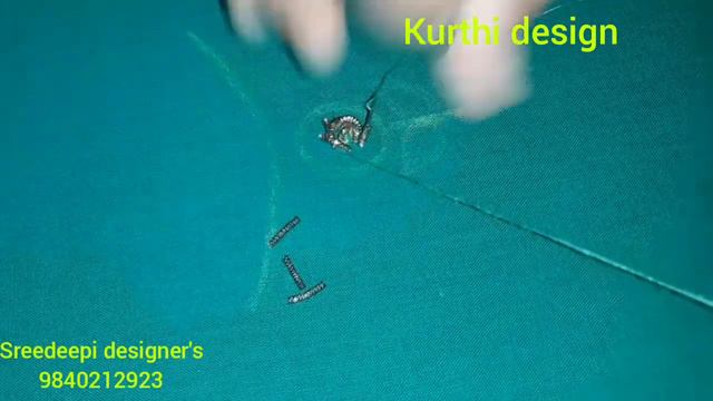 Aari design using with normal needle /kurthi design/motif design смотреть онлайн