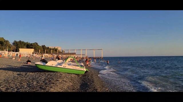 Конец августа пляж"Огонёк",волшебный закат.. смотреть онлайн