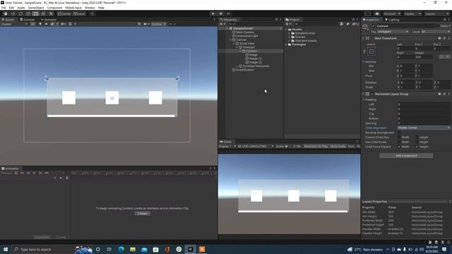 Add Horizontal Scroll View In Unity | Unity Scroll View | How to create scroll menu in unity | unit смотреть онлайн