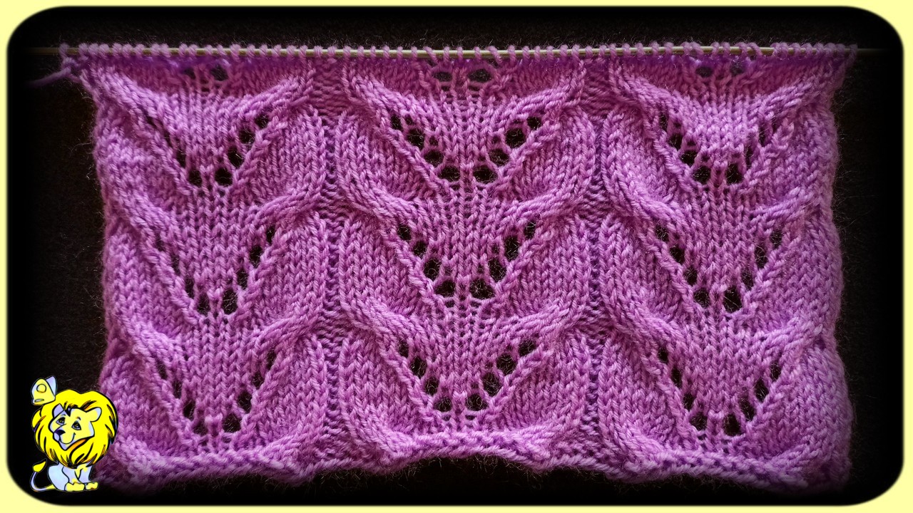 Ажурный узор с "косами" смотреть онлайн