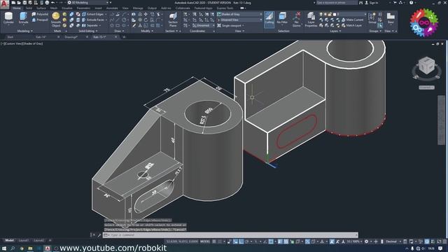 Autocad 3 Boyutlu Çizim #9 (Gizmo, Move, Rotate, Scale ) смотреть онлайн