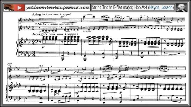 Haydn, Sonata for 2 violins op.8 in E-flat major [PIANO ACCOMPANIMENT] смотреть онлайн