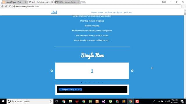 Slick jQuery Plugin For Slider and Carousel смотреть онлайн