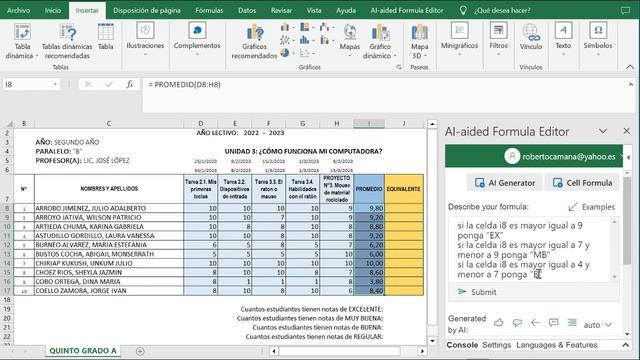 Cómo utilizar herramientas de IA usando Excel | AI - aided Formula Editor смотреть онлайн