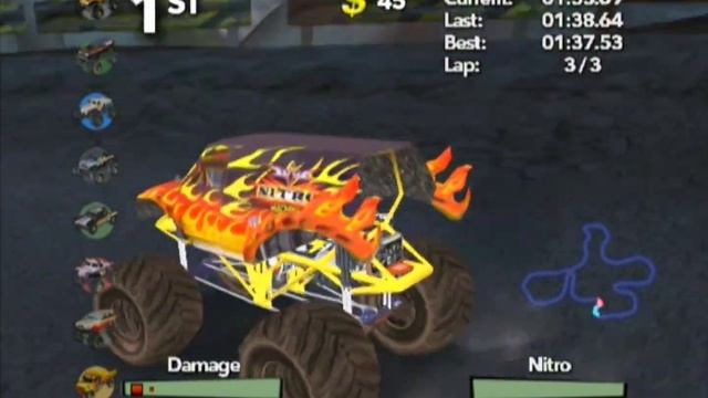 Monster Trux Offroad ... (Wii) Gameplay смотреть онлайн