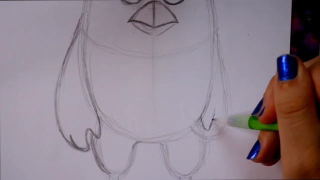 How to Draw RED from Sony Pictures' ANGRY BIRDS - @dramaticparrot смотреть онлайн