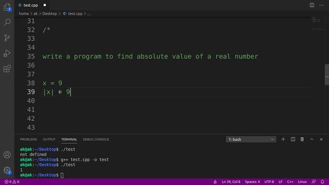 Absolute Value Program in C++ смотреть онлайн