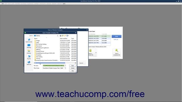 Learn how to Use Portable Company Files in Intuit QuickBooks Desktop Pro 2022: A Training Tutorial смотреть онлайн