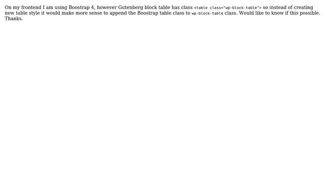 Wordpress: Gutenberg table block with Bootstrap .table class смотреть онлайн