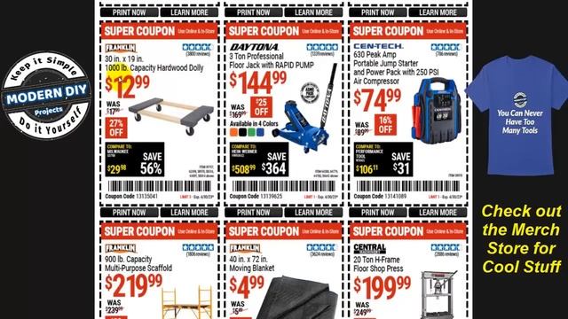 Harbor Freight Dollar Days April 2023 Plus Super Coupon Sale смотреть онлайн