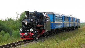 Паровоз Кп4-447 с фирменным поездом "Сказка" Молодежная - Царскосельская