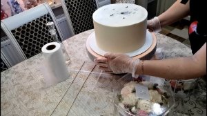 ТОРТ НА ФАЛЬШЬ Ярусе! Без оси Цветы Светящиеся! Декор! Сборка многоярусного торта Крем чиз Шпажки!