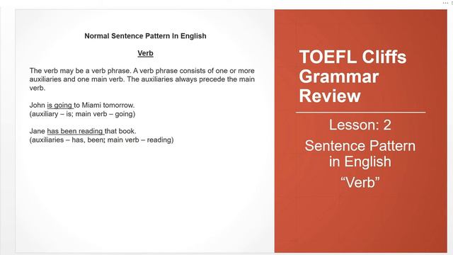 TOEFL CLIFFS GRAMMAR : VERB _ Khmer Explanation смотреть онлайн