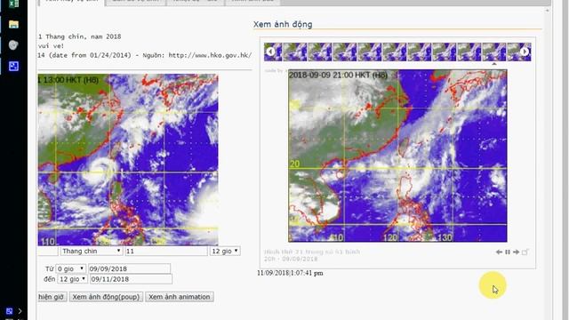Animation of Satellite Images show TS Barijat storm смотреть онлайн