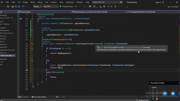 Any File upload and download in ASP.NET Core 6.0 Web API using EF-Core
