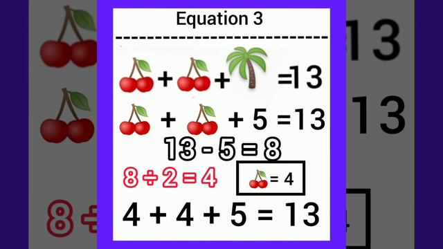 Tree, parrot and cherry /maths puzzle and game - 3 /merge abacus/IQ test for genius only/ смотреть онлайн