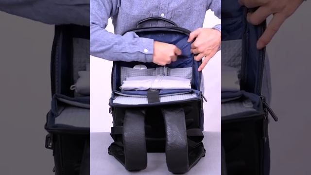 Кожаный деловой рюкзак BOPAI 851-036611 черный смотреть онлайн