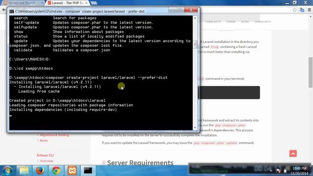 Install Laravel using Composer in Xampp Windows смотреть онлайн