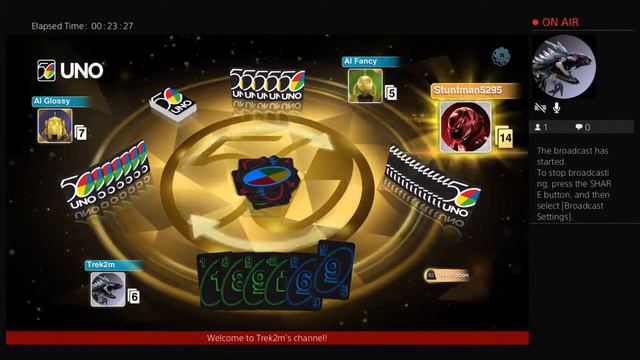 Trek2m is playing Uno with Stuntman Day 58. смотреть онлайн