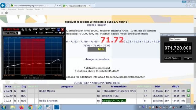FM DX Es - 160619 0721UTC - 71.72I Radio Shanson (RUS) Kaluga/ORTPC (KL) 8kW 1575km смотреть онлайн