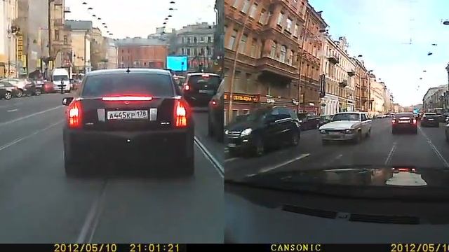 Пример видеозаписи видеорегистратора Cansonic FDV 606 смотреть онлайн
