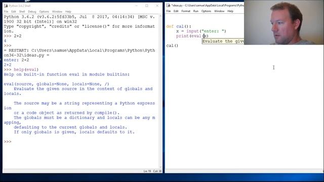Python Basics Evaluate function смотреть онлайн