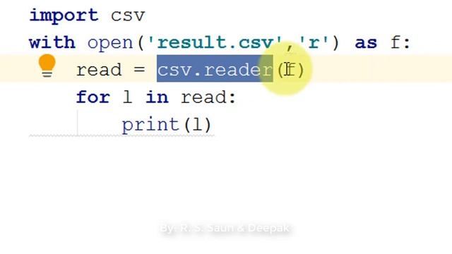 Part 01 Reading CSV File using CSV module смотреть онлайн