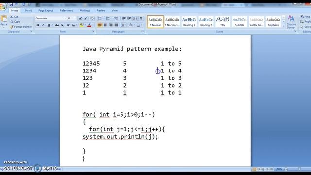 Write a java program to print pyramid pattern of numbers смотреть онлайн