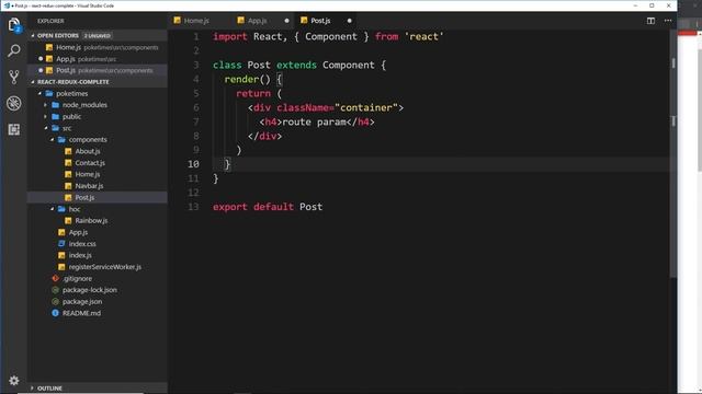 Complete React Tutorial (& Redux) #30 - Route Parameters (part 1) смотреть онлайн