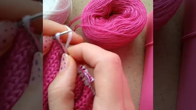 Смена цвета при круговом вязании без ступенек