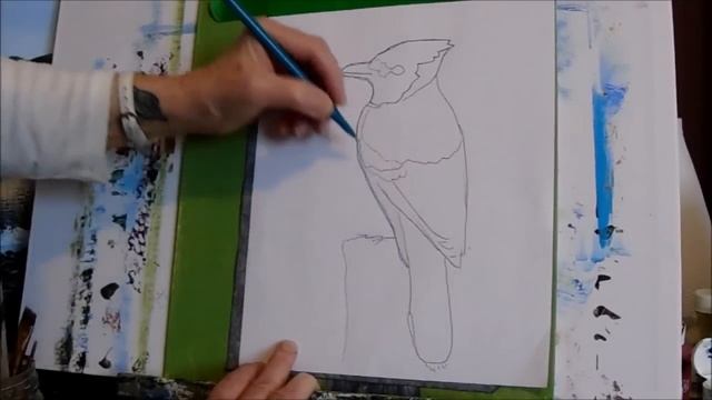 How to TRANSFER your SKETCH to canvas for painting, Acrylic Painting tutorials for beginners смотреть онлайн