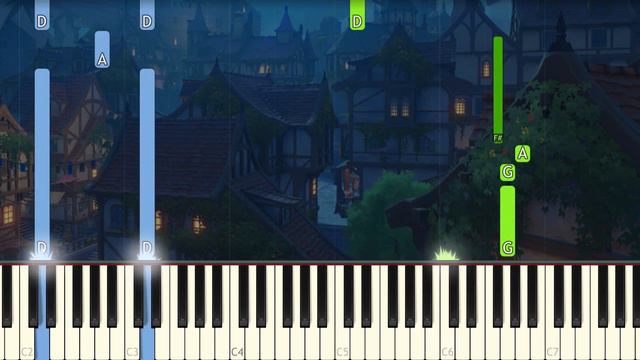 Genshin Impact Mondstadt - Night theme - Piano tutorial смотреть онлайн