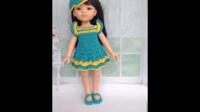 Платья для Кукол, Связанные Крючком 2019/ Dresses for Dolls Crocheted / Kleider für Puppen gestrick смотреть онлайн