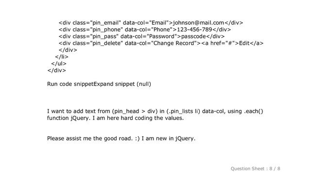 HTML : How to add text in the data attribute using jQuery? смотреть онлайн