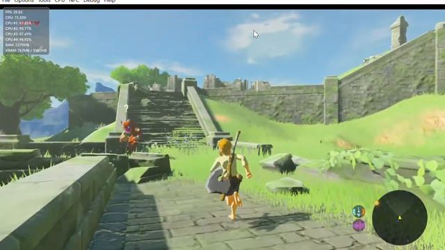 Cemu 1 16 1 FPS 31 27 OpenGL NVIDIA GPU Breath of the Wild US v208 202 смотреть онлайн