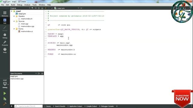 Qt Tutorial - Creating a New Project - In English смотреть онлайн